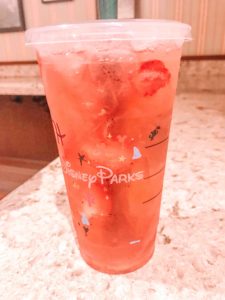 Strawberry Acai Refresher - Main Street Bakery Starbucks, Magic Kingdom