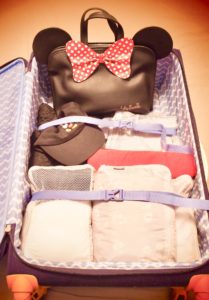 packed suitcase