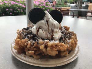 Cookies & Cream Funnel Cake from Oasis Canteen, Hollywood Studios